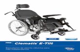 Clematis E-Tilt - Ortopedia Ortoweb · Invacare se reserva el derecho a modificar las especificaciones del producto sin previo aviso. Clematis E-tilt -ES-06/2018 La silla Invacare®