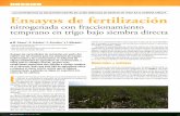 Ensayos de ferfilizacion - Transición Ecológica · Dosis y tipo de fertilizante Previo al establecimiento de los ensayos, se realizó un análisis del suelo de las parcelas, siendo