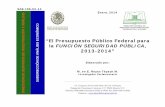 “El Presupuesto Público Federal para la FUNCIÓN SEGURIDAD ... · “El Presupuesto Público Federal para la FUNCIÓN SEGURIDAD PÚBLICA, 2013- 2014” Índice General Introducción