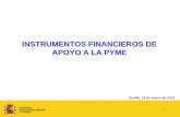 INSTRUMENTOS FINANCIEROS DE APOYO A LA PYME · 2017-10-20 · El FTPYME permite el aval, por parte del Tesoro, de una parte de los fondos de titulización emitidos para este propósito
