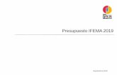 Presupuesto IFEMA 2019 · (cert. externos, congresos, convenciones y eventos de gran publico) 37,8% 24,75 22,58 26,00 31,11 25,7% 19,7% patrocinios y ... explotacion palacio de congresos