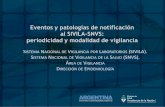 Eventos y patologías de notificación al SIVILA-SNVS ... · DIRECCIÓN DE EPIDEMIOLOGÍA Eventos y patologías de notificación al SIVILA-SNVS: periodicidad y modalidad de vigilancia