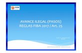 AVANCE ILEGAL (PASOS) REGLAS FIBA 2017 Art. 25 · 2019-11-19 · AVANCE ILEGAL (PASOS) REGLAS FIBA 2017 / Art. 25 COMITÉ TÉCNICO DE ÁRBITROS ‐Gabinete de Formación Version 3.0.