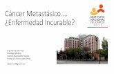 Cáncer Metastásico ¿Enfermedad Incurable? · 2019-05-22 · •Paciente con número limitado de MT al diagnóstico. •Metástasis múltiples que disminuyen, hubo respuesta a QT