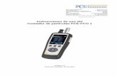 Instrucciones de uso del Contador de partículas PCE-PCO 1 · Un medidor de partículas de uso universal, para la detección de la concentración de partículas en el aire. El contador