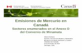 Emisiones de Mercurio en Canadá · Emisiones de Mercurio en ... el gas natural de alta eficiencia, o la energía térmica con captura y almacenamiento de carbón ... Aumentó la