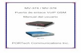 MV-374 / MV-378 Puerta de enlace VoIP GSM Manual del usuario manual _V10... · 2012-02-23 · Puerta de enlace VoIP GSM Manual del usuario ... configurada en servidor SIP/Asterisk,