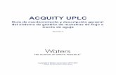 ACQUITY UPLC - waters.com · parte de la trayectoria de alta presión del flujo de muestra, el sistema de ... de muestras 360° a partir de un punto de referencia. Eje lineal R es