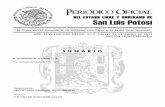 Periódico Oficial - CEFIMSLP€¦ · San Luis Potosí AÑO XCVI SAN LUIS POTOSI, S.L.P. JUEVES 31 DE ENERO DE 2013 EDICIÓN EXTRAORDINARIA Las leyes y disposiciones de la autoridad