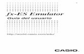 fx-ES Emulator Sp - Support | Home | CASIO€¦ · Cómo iniciar el emulador 1. Coloque el CD-ROM suministrado en la unidad de CD-ROM de su ordenador. • Este procedimiento hará