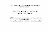 Libro-Bolivia y el Mundo - Agustín Saavedra Weise€¦ · En esa materia del puesto diplomático, Bolivia tuvo y tiene en Agustín autoridad y magistratura. Algunas veces -durante