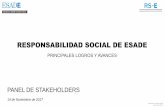 RESPONSABILIDAD SOCIAL DE ESADEdownload.esade.edu/public/RedAliarse/Informe de RS-E 2017_Panel … · Colaboración en iniciativas y proyectos con los stakeholders clave. 2. Comunicación,