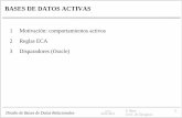 BASES DE DATOS ACTIVAS - unizar.eswebdiis.unizar.es/asignaturas/BD/transparenciasBD/PDFs_1x1/BDact… · •Condición un predicado sobre la BD • Acción: – Comandos SQL – Comandos