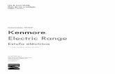Kenmore Electric Range - Searsdownload.sears.com/docs/spin_prod_892077012.pdf · apaga y se restablece el su ministro eléctrico, la estufa comenzará a funcionar nuevamente. Una