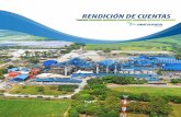 RENDICIÓN DE CUENTAS³n-de... · para la producción de alcohol anhidro, la extracción de sacarosa del 96.89% y las pérdidas totales de fábrica del 1.06%. El rendimiento comercial
