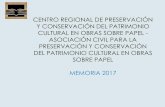 CENTRO REGIONAL DE PRESERVACIÓN Y CONSERVACIÓN DEL ...centroregionalpapel.org/wp-content/uploads/2019/03/2019-03-24-Me… · Academia Nacional de Ciencias por el 148 Aniversario