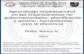 Aprendizaje organizacional en las organizaciones no ...bibliotecadigital.econ.uba.ar/download/tpos/1502-0127_BottaNN.pdf · 1.4 Administración y Gestión 1.5 El modelo de Gestión
