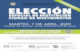 Boleta Muestra y Guía de Información para el Votante del ...€¦ · • El Día de Elecciones Dura 11 Días: La votación en persona comienza el 28 de marzo y está abierto hasta
