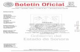Boletín Oficial...Boletín Oficial Go~,, Estado de Sonora Tomo CXCIX Hermosillo, Sonora Número 30 Secc. 1 Miércoles 12 de Abril de 2017 Directorio Gobernadora Constitucional del