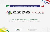 programa 2019 PARA COMPARTIR - Expo Paraguay Brasil · MIÉRCOLES 13 DE NOVIEMBRE Panel: Oportunidades del Acuerdo Mercosur | Unión Europea y beneﬁcios en nuestras economías.