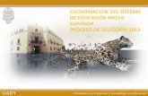 COORDINACIÓN DEL SISTEMA DE EDUCACIÓN MEDIA SUPERIOR ... GENERAL DE… · DE EDUCACIÓN MEDIA SUPERIOR PROCESO DE SELECCIÓN 2013 ... Total de Aspirantes aceptados al curso 2012-2013: