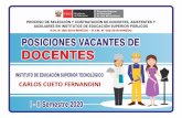 CARLOS CUETO FERNANDINI - Dirección Regional de Lima ...drelm.gob.pe/images/descarga/concurso/concurso2020... · Dos (2) años de experiencia laboral en su especialidad o en la temática
