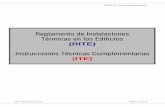 Reglamento de Instalaciones Térmicas en los … Reglamentos/Reglamento de...RITE & Inst. Técnicas Complementarias