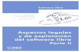 Aspectos legales y de explotación del software libre · Aspectos legales y de explotación del software libre A N O T A C I O N E S ª FUOC • XP04/90796/00177 Índice 6. Cláusulas