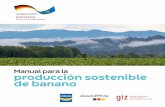 Manual para la producción sostenible de banano€¦ · • Mayor protección y fortalecimiento de la fauna al conocer la biodiversidad presente. • Fortalecimiento de las estrategias