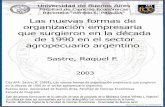 Las nuevas formas de - Biblioteca Digital FCEbibliotecadigital.econ.uba.ar/download/tpos/1502-0077_SastreRF.pdf · que surgieron en la década de 1990 en el sector agropecuario argentino