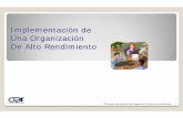 Presentacion ORGANIZACIONES DE ALTO RENDIMIENTO RENDIMIENTO...•Facultamiento del personal en todos los niveles jerárquicos •Desarrollo de la madurez personal •Desarrollo en