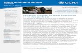 Boletín Humanitario Mensual - HumanitarianResponse€¦ · noviembre del año anterior y enero de 2013, OCHA ha registrado que los niveles de violencia de meses recientes siguen