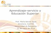 Aprendizaje-servicio y Educación Superior³ Nieves Tapia.… · fundamentales del aprendizaje-servicio solidario 1. Servicio solidario destinado a atender en forma acotada y eficaz