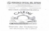 BANDO DE POLICÍA Y BUEN GOBIERNO - Calkinícalkini.gob.mx/transparencia/obligaciones/22/2015/1... · Capítulo IV.- De las comisiones del Ayuntamiento TÍTULO V.- DE LA ADMINISTRACIÓN