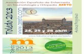 En nombre de la Asociación Española de Enfermería en ... · Autores Póster Admitidos: Los autores remitirán antes del 5 de Abril 2013 la presentación del póster en power point