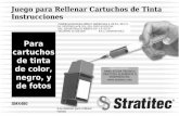 Juego para Rellenar Cartuchos de Tinta Instrucciones · Este manual con derechos reservados por Stratitec 2003, Inc. Stratitec y el logotipo de Stratitec son marcas registradas, y