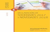 DECLARACIÓN DE - Colegio de Economistas de la Región de ... · DECLARACIÓN DE SOCIEDADES 2017 Y NOVEDADES 2018 REAF Asesores Fiscales · Consejo General de Economistas de España