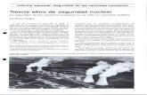 Treinta años de seguridad nuclearpara las posibles consecuencias de un accidente nuclear muy grave hasta que se publicó el Informe Rasmussen (en 1975), y hasta que ocurrió el accidente