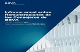 Informe anual sobre Remuneraciones de los Consejeros de BBVA · Informe Anual sobre Remuneraciones de los Consejeros de BBVA - 2019 5. INFORME ANUAL SOBRE REMUNERACIONES DE LOS CONSEJEROS