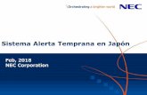 Sistema Alerta Temprana en Japón - Gob...Indicación del área del terremoto fuerte pronosticada en el mapa Visualización de resultados Ejemplo de área de terremoto fuerte pronosticada