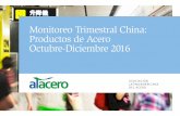 Monitoreo Trimestral China: Productos de Acero Octubre ......2. Alacero Monitoreo trimestral China: Productos de acero – Octubre-Diciembre 2016 » Para visualizar mejor este documento