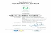 rcindustrial.esrcindustrial.es/certs/CERTIF_ISO_14001.pdfCertificado del Sistema de Gestión Ambiental AENOR Gestión Ambiental UNE-EN ISO 14001 GA-201210400 AENOR, Asociación Española
