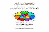 Programa de Actividades - registrosakashicos.com Programa de Actividades . Mauricio Onetto . en Buenos Aires . Febrero de 2016 .