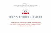 COPA O´HIGGINS 2018 · 1.- REALIZACIÓN: La XXXV “Competencia Internacional de Clubes de Atletismo Copa O’Higgins 2018”, se realizará el Sábado 3 de Noviembre en la Pista