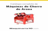 Catálogo de Máquinas de Chorro de Arena en Maquinaria10€¦ · MANTENIMIENTO > CABINAS CHORREADORAS DE ARENA CAT210 CABINA CHORREADORA DE ARENA para usar con bases de cristal,