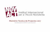Memòria Tècnica de Projectes 2017€ria-tècnic… · Durant més de 15 anys ens hem dedicat a la recerca, la incidència i la cooperació internacional, NOVACT ha ... Apoyar estrategias
