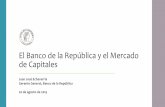 El Banco de la República y el Mercado de Capitales · Bienvenidas las recomendaciones de la reciente Misión del Mercado de Capitales 1. Arreglo institucional 2. Estructura de mercado