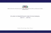 PLAN ESTRATÉGICO INSTITUCIONAL 2013 - 2016economia.gob.do/wp-content/uploads/drive/DIPyD...2013 - 2016 Santo Domingo, Rep. Dom. PLAN ESTRATÉGICO INSTITUCIONAL 2013-2016 Equipo Directivo