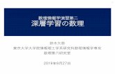 数理情報学演習第二 深層学習の数理ibis.t.u-tokyo.ac.jp/suzuki/lecture/2019/ensyuB/Ensyu2019.pdf · 第三次ニューラルネットワークブーム データの増加