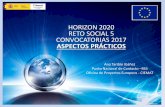 HORIZON 2020 RETO SOCIAL 5 CONVOCATORIAS 2017 … · Aparece en el texto del Work Programme 2016-17 SC5 ^This systemic approach is in line with Horizon 2020's Responsible Research
